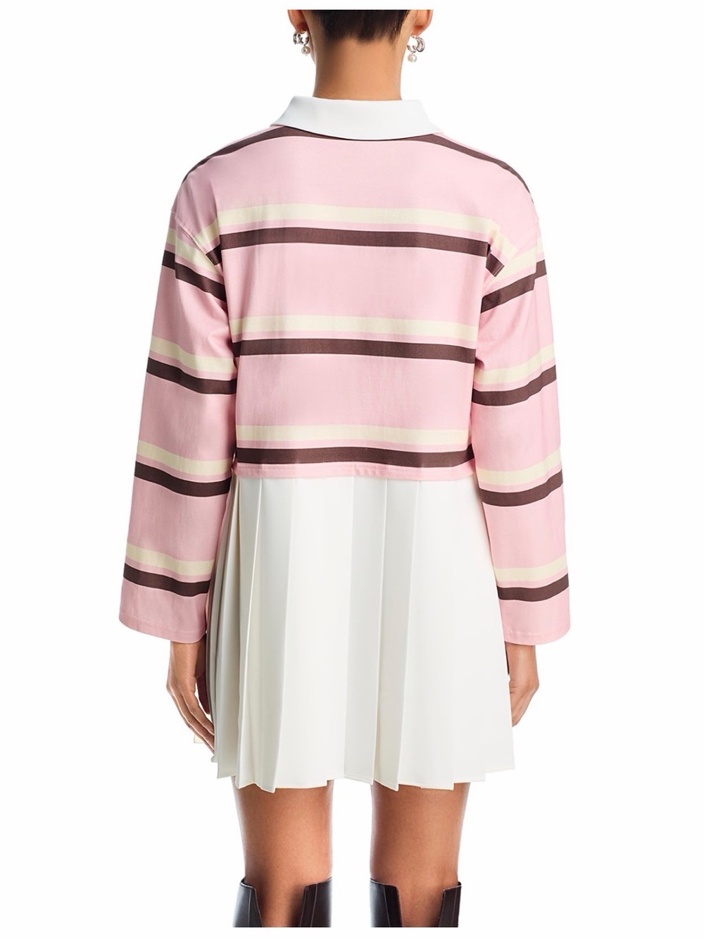 Aqua Striped Mini Dress - Sz XL - Picture 7 of 7